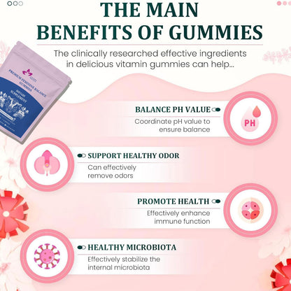 GUITI Premium Feminine Balance Gummies for Women – Pineapple Probiotic, Vegan & Gluten-Free, 60 Gummies
