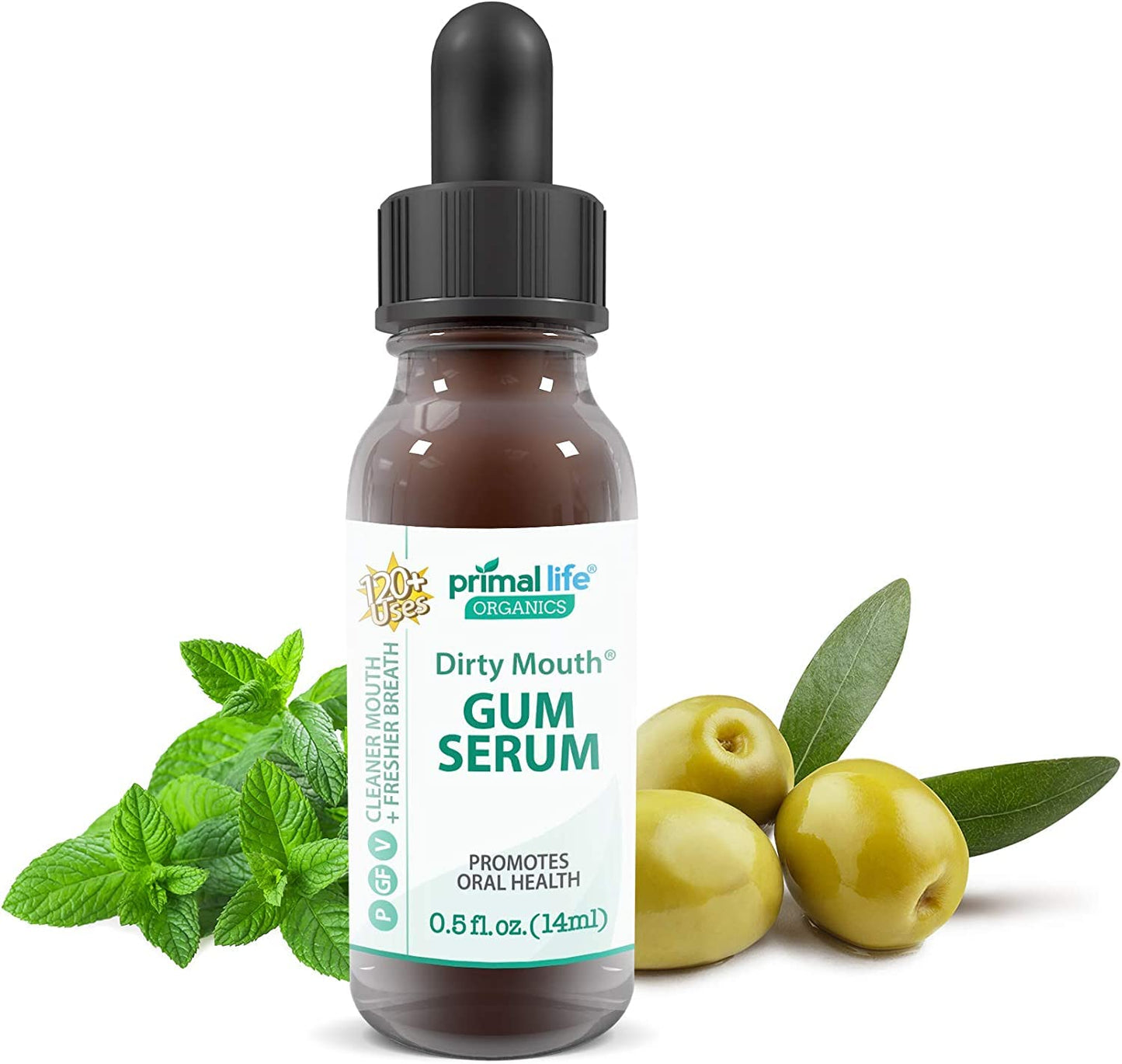 Gum Drops 0.5 oz – Primal Life Organics Gum Serum for Fresh Breath & Oral Health | Pack of 2