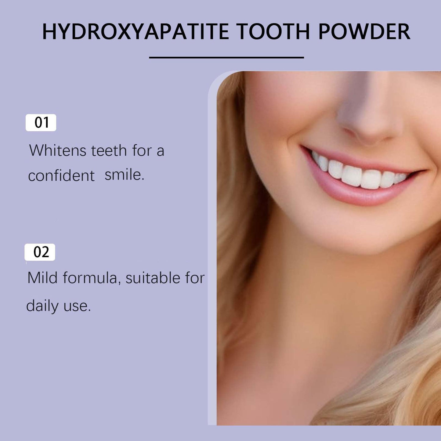 Microcrystalline Hydroxyapatite Powder | 50g Toothpaste for Stain Removal & Fresh Breath