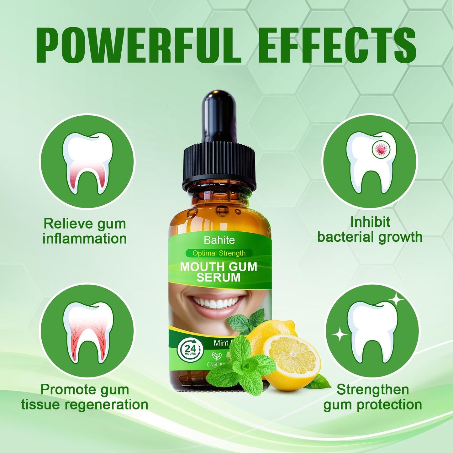 Gum Restore Drops – Bad Breath Treatment for Adults | Gum Regrowth for Receding Gums, Dry Mouth, Alcohol-Free Mint 60ML