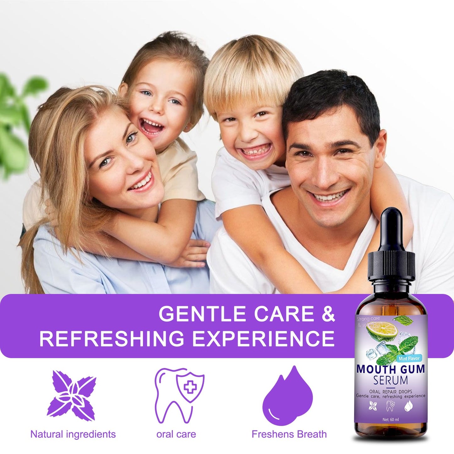 Gum Restore Drops - 60ml Gum Repair for Receding Gums & Fresh Breath