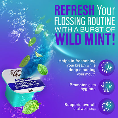GuruNanda Aqua Pods - Pre-Measured Mouthwash for Water Flosser 4.0 (Fluoride & Alcohol-Free)
