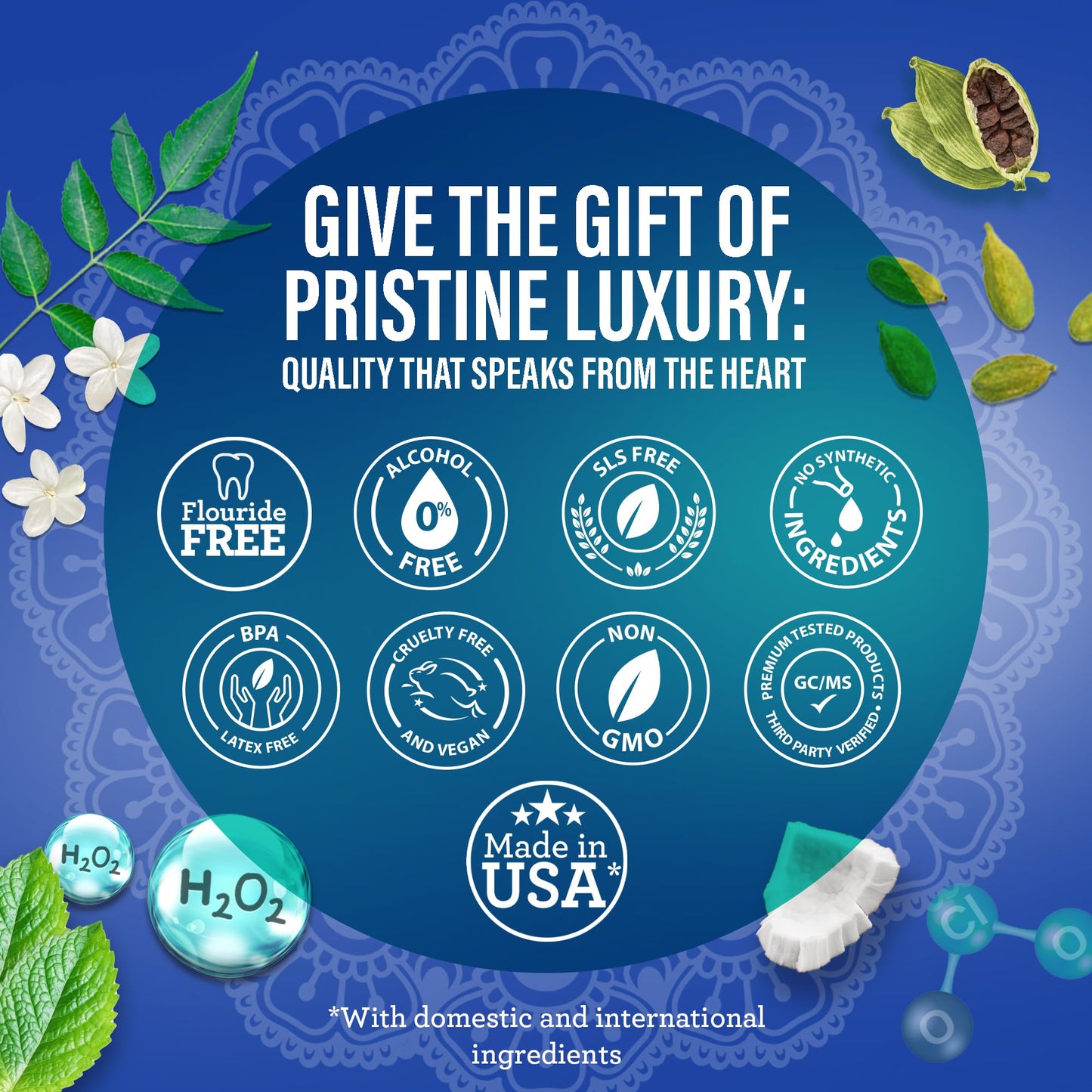 GuruNanda Shine Bright Stay Fresh – Whitening Mouthwash & Neem Toothpaste Bundle
