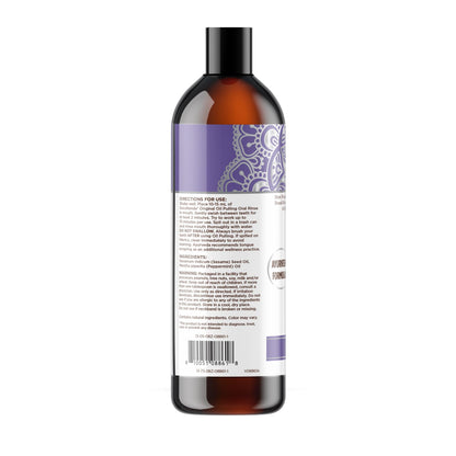 GuruNanda Sesame Mint Oil Pulling Mouthwash - Natural Oral Care, Alcohol-Free, 8 oz