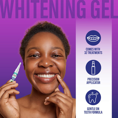GuruNanda Premium Teeth Whitening Kit with Wired LED Light & Whitening Pen, Works with iPhone & Android