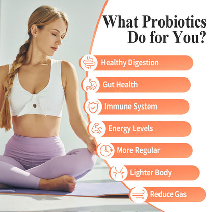300 Billion CFU Probiotics - Gut Health, 12 Strains + Prebiotic, 60 Caps