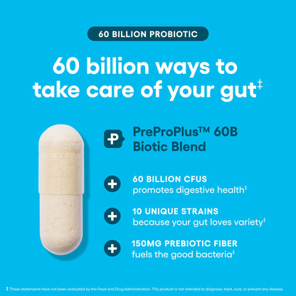 Physician's CHOICE Probiotics 60 Billion CFU – 10 Strains + Organic Prebiotics | 84ct