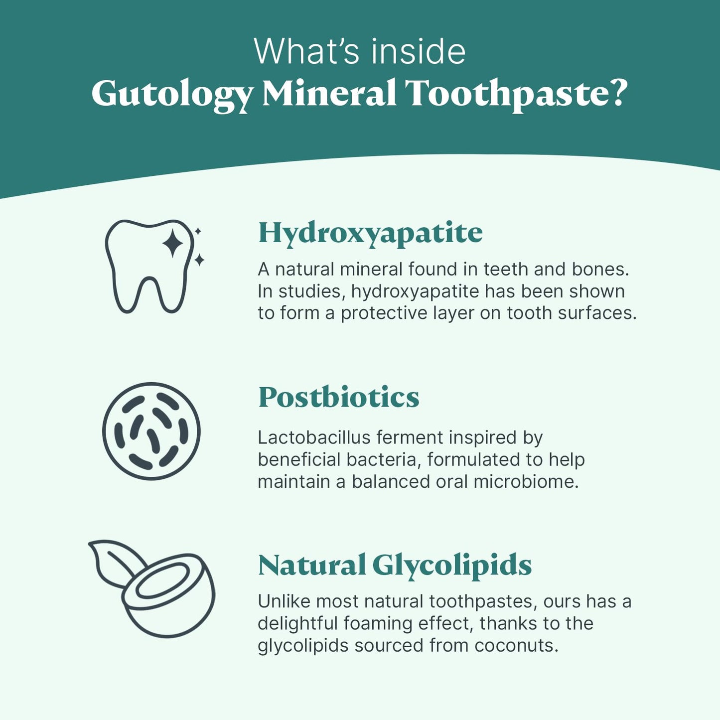 Gutology Probiotic Hydroxyapatite Toothpaste Fluoride Free Wild Mint