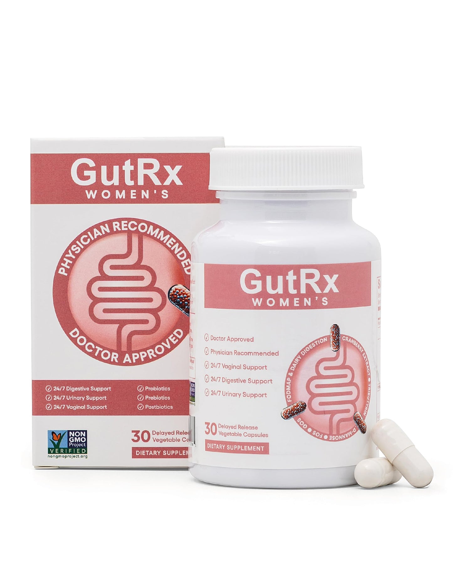 GutRx Women's Probiotic – 28B CFU with Cranberry & D-Mannose | Vegan