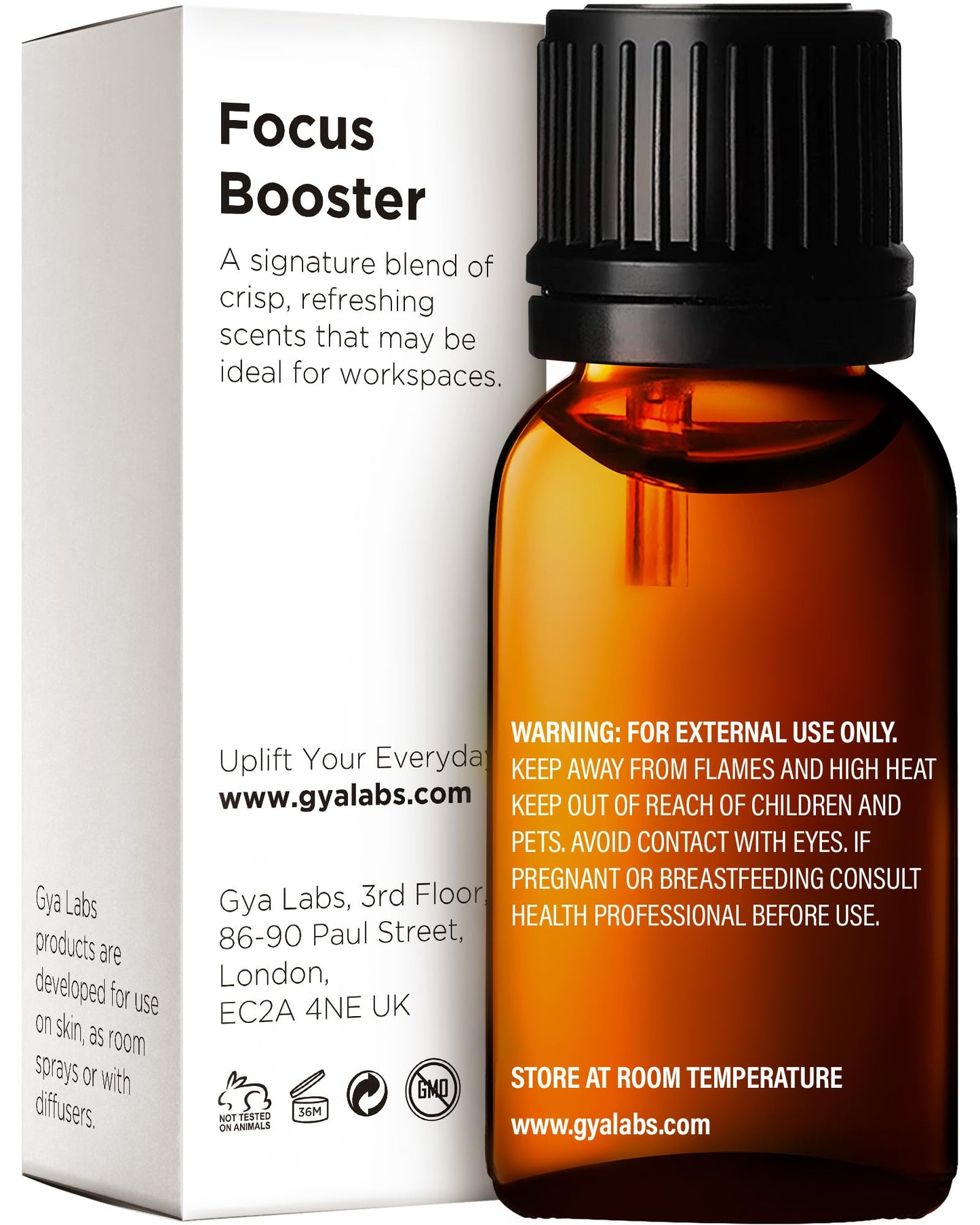 Gya Labs Focus Booster Essential Oil Blend – Fresh Mint Scent (0.34 fl oz)