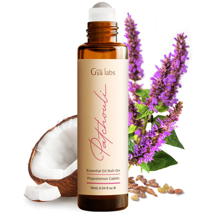 Gya Labs Patchouli Essential Oil Roll-On - 0.34 Fl Oz, Travel Size