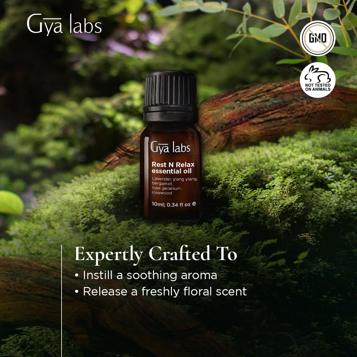 Gya Labs Rest N Relax Essential Oil Blend – Calming & Relaxing (0.34 oz)