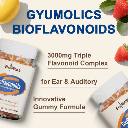 Gyumolics Flavonoid Gummies 3000mg – Bioflavonoid Complex with Hesperidin, Quercetin & Vitamin C – 120 Gummies