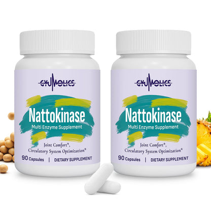Gyumolics Nattokinase 10000FU – Organic Enzyme Blend for Movement Comfort, 180 Capsules
