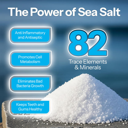 H2Ocean Healing Rinse – Natural Sea Salt Mouthwash, Alcohol & Fluoride-Free, Lemon Ice, 16 oz