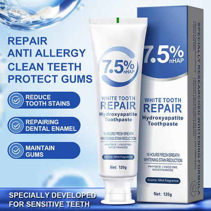 7.5% Hydroxyapatite Toothpaste Set – 2 Pcs for Enamel Protection & Strengthening