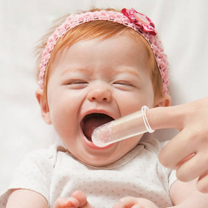 Haakaa Silicone Baby Finger Toothbrush Set - Soft Bristle with Case