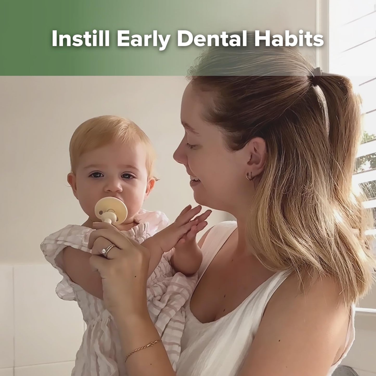 Haakaa Infant Toothbrush – 360° All‑Round Baby Toothbrush (6m+)