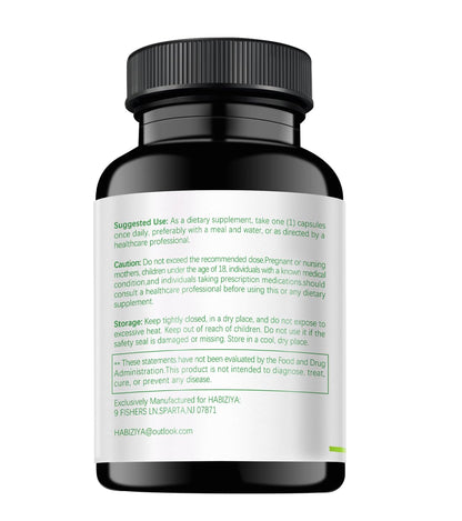 HABIZIYA Cortisol Support Supplement - 15-in-1 Hormone Balance (60 Capsules) with Magnesium Glycinate, L-Theanine, Ashwagandha