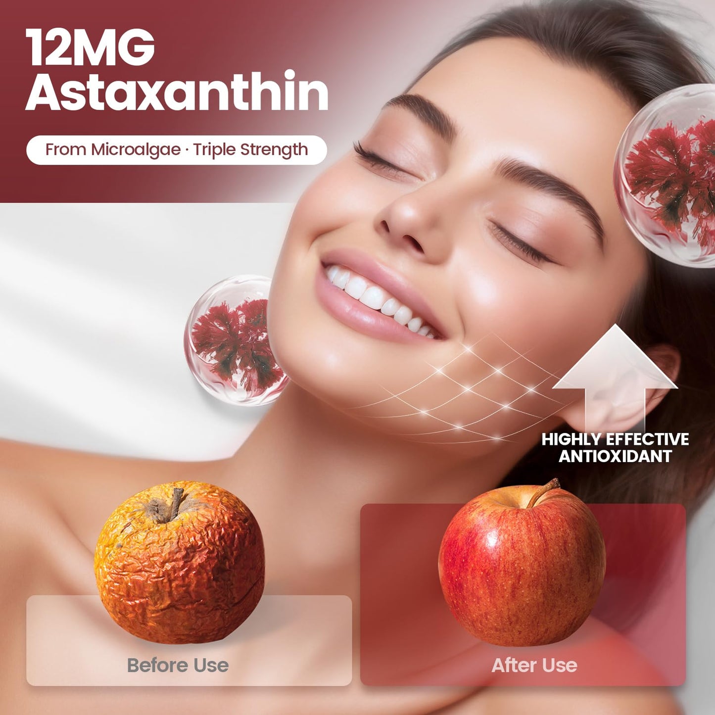Astaxanthin 12mg – 4 Month Supply | 10-in-1 Antioxidant for Eye, Joints & Skin Health