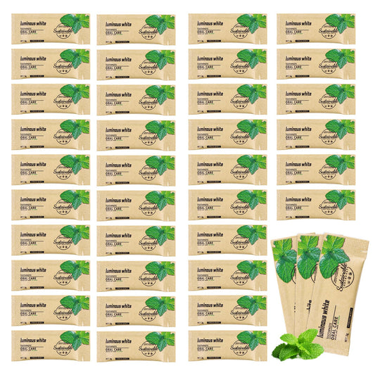 HAIFOTRVA 50 Pack Too Small Bulk Travel Size Toothpaste – 0.105 oz Mint Mini for Hotels & Guests