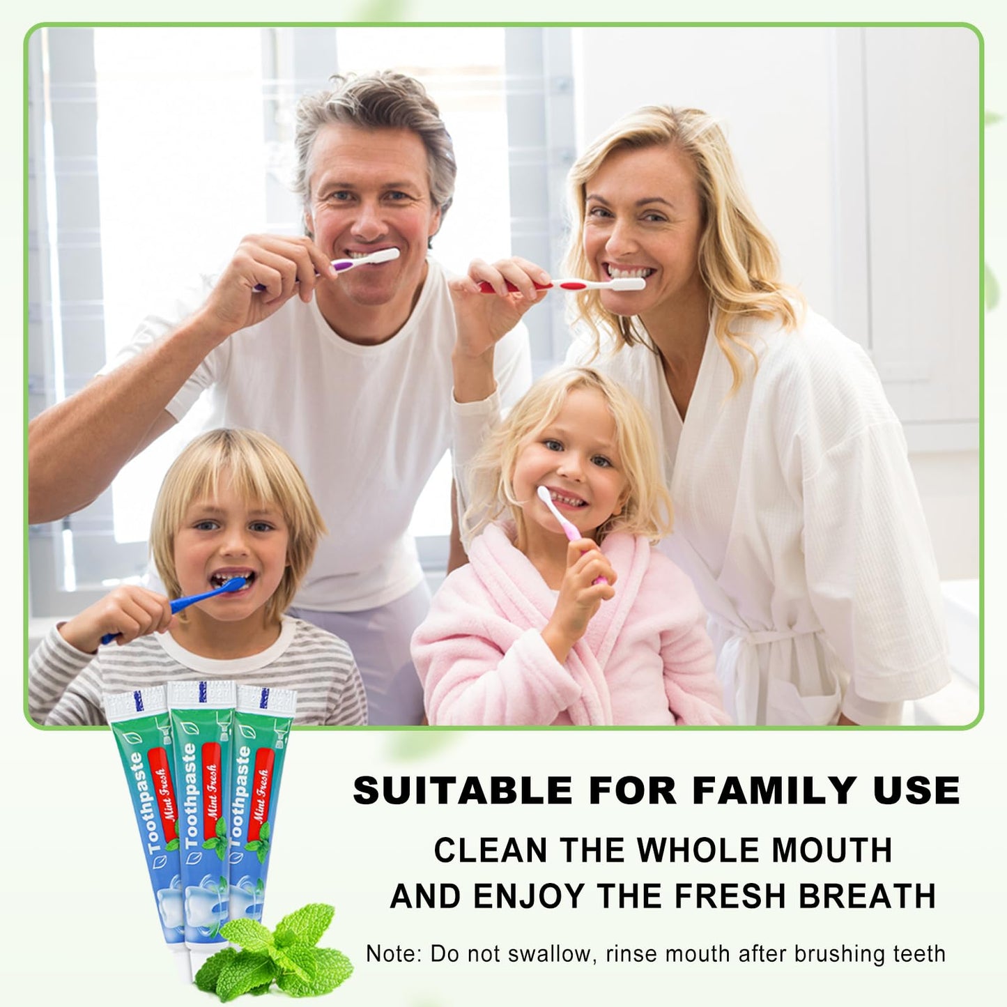HAIFOTRVA 0.35 oz Bulk Travel Toothpaste – 30 Tubes (10 g) Mint | Hotels & Offices
