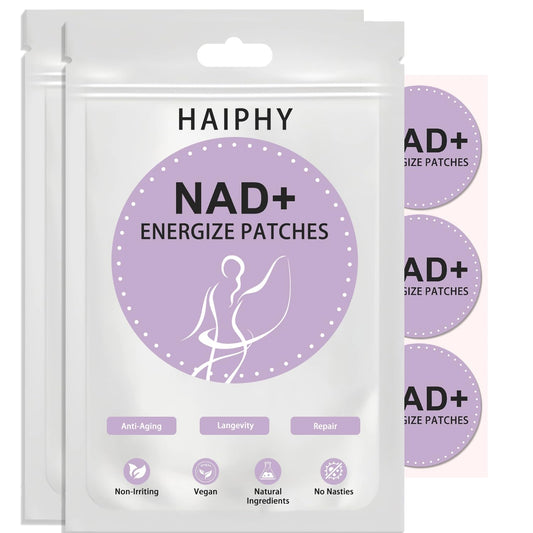 Haiphy NAD+Patches NMNH & Resveratrol | Anti-Aging & Metabolism Support | 2 Packs (60 Patches Each)