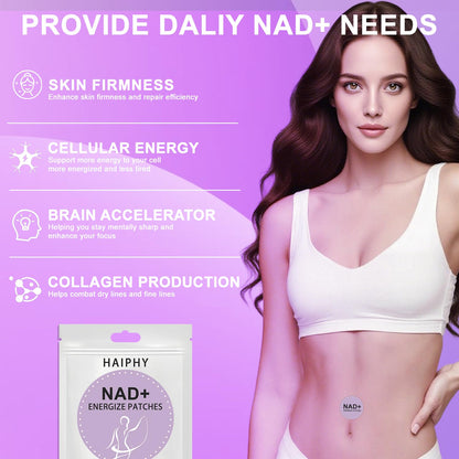 Haiphy NAD+Patches NMNH & Resveratrol | Anti-Aging & Metabolism Support | 2 Packs (60 Patches Each)