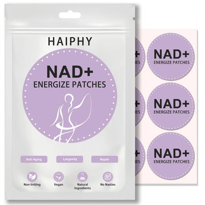 Haiphy NAD+Patches NMNH & Resveratrol – Anti-Aging & Metabolism Support | 8-Hour Release | 30 Count