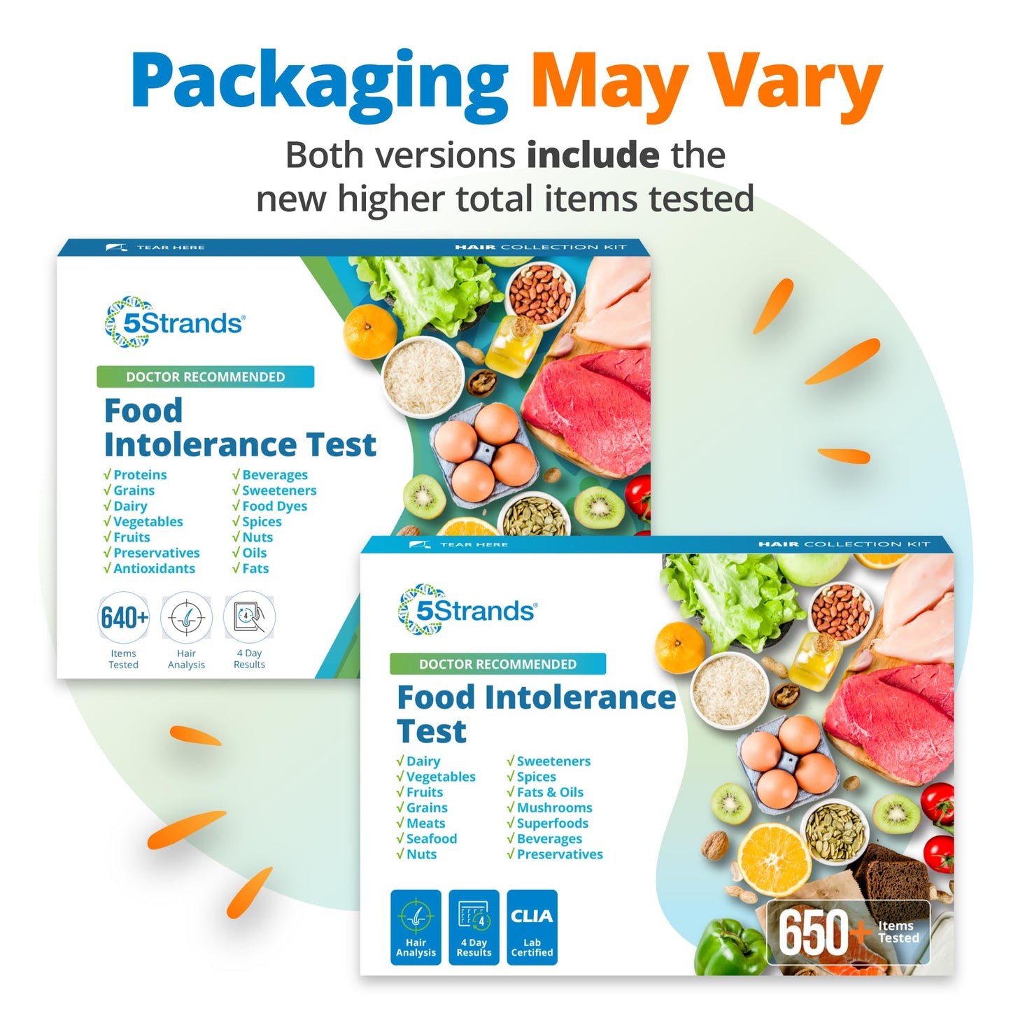 5Strands Food Intolerance Test – At-Home Hair Analysis, 658 Items, 4-Day Results