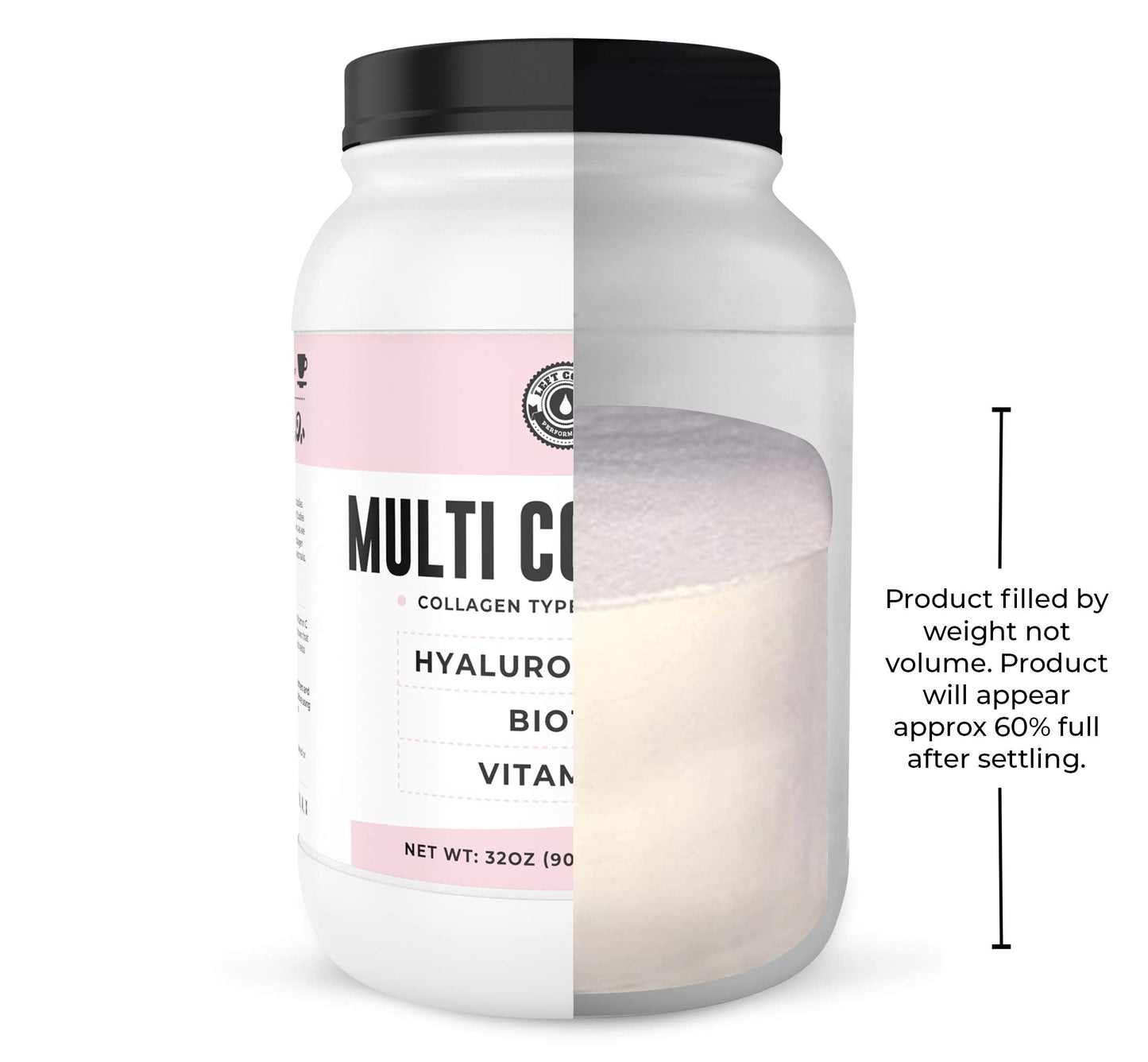 Left Coast Performance Multi Collagen Powder 2lb with Biotin, Hyaluronic Acid & Vitamin C