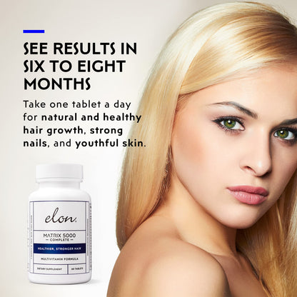 Elon Matrix 5000 Multivitamin – Hair, Skin & Nails, 5000 mcg Biotin