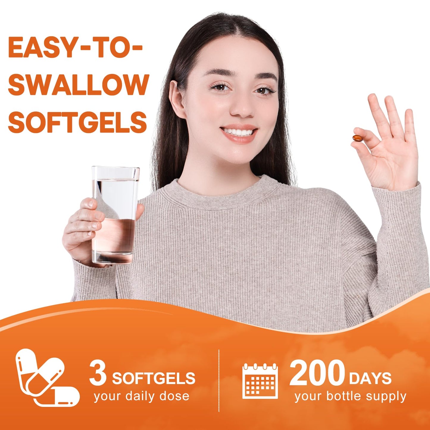 Pumpkin Seed Oil with Saw Palmetto Softgels - 3000mg | 600 Softgels | Cold-Pressed | Non-GMO