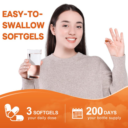 Pumpkin Seed Oil with Saw Palmetto Softgels - 3000mg | 600 Softgels | Cold-Pressed | Non-GMO