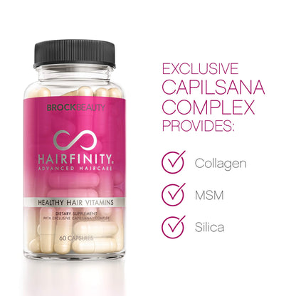Hairfinity Hair Vitamins – Biotin, Amino Acids & Capilsana Complex | Vegan 120 Veggie Capsules