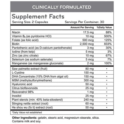 Hairmax Hair, Skin & Nails Supplement – Hair Loss & Regrowth (2 Bottles)