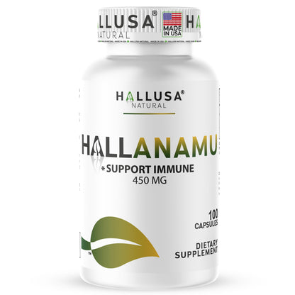 Hallusa Natural Anamu Root 450 mg – Organic Anamu Capsules (Petiveria alliacea) – Immune Support & Energy – 100 Capsules
