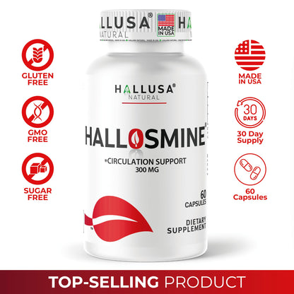 Hallusa Natural Diosmin Circulation - Support for Circulation & Veins - Diosmin Supplement