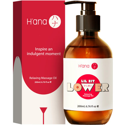 H'ana Relaxing Massage Oil – 6.76 Fl Oz | Pure Vanilla Body Oil