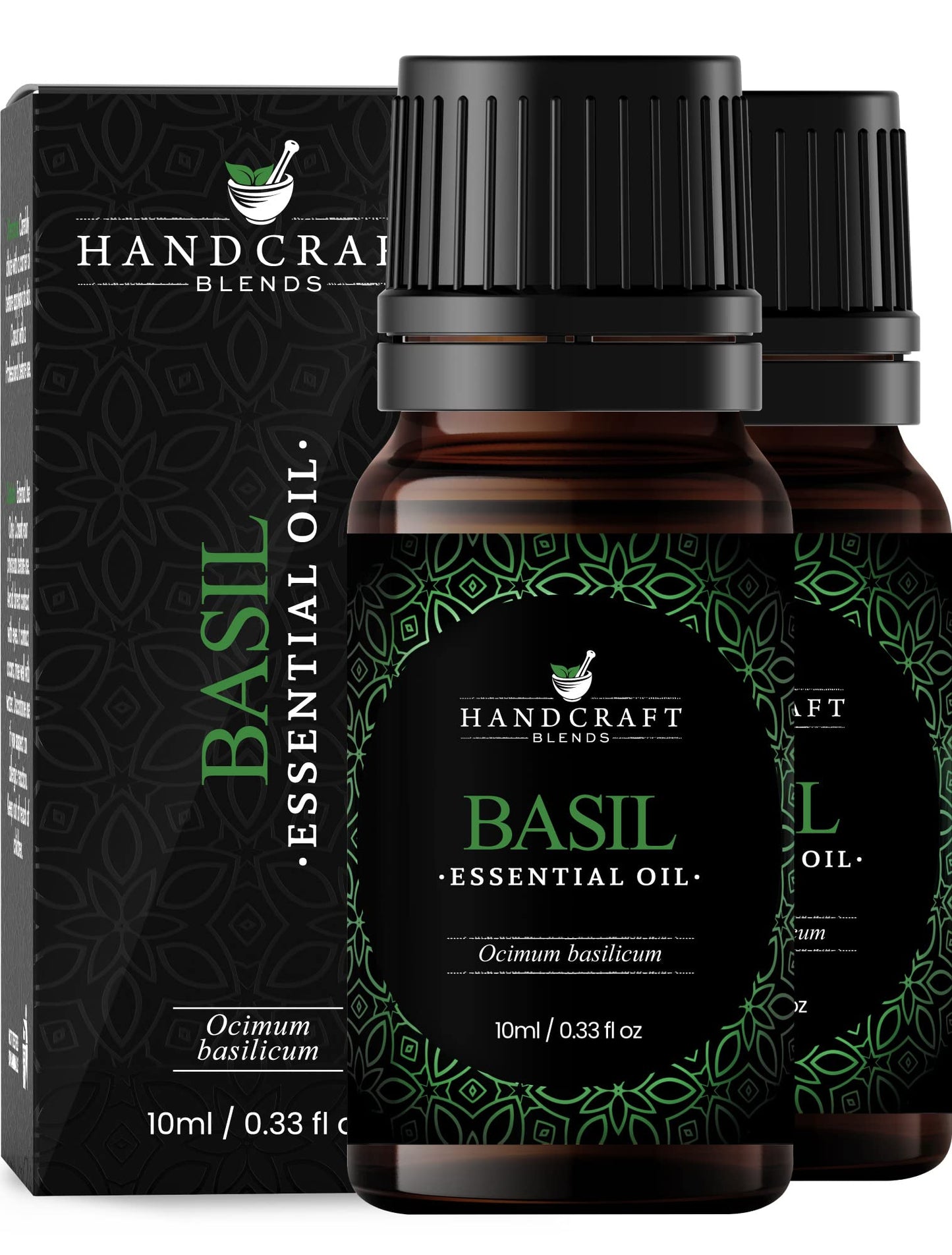 Handcraft Blends Basil Essential Oil – 0.33 fl oz Pack of 2 – 100% Pure & Natural Premium Grade for Diffuser, Aromatherapy, Skin, Massage, Candle & Soap Making