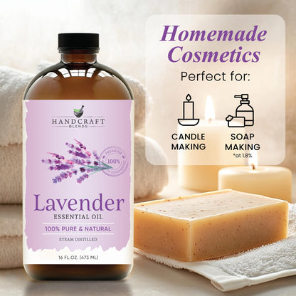 Handcraft Blends Lavender Essential Oil – 16 fl oz | 100% Pure & Natural