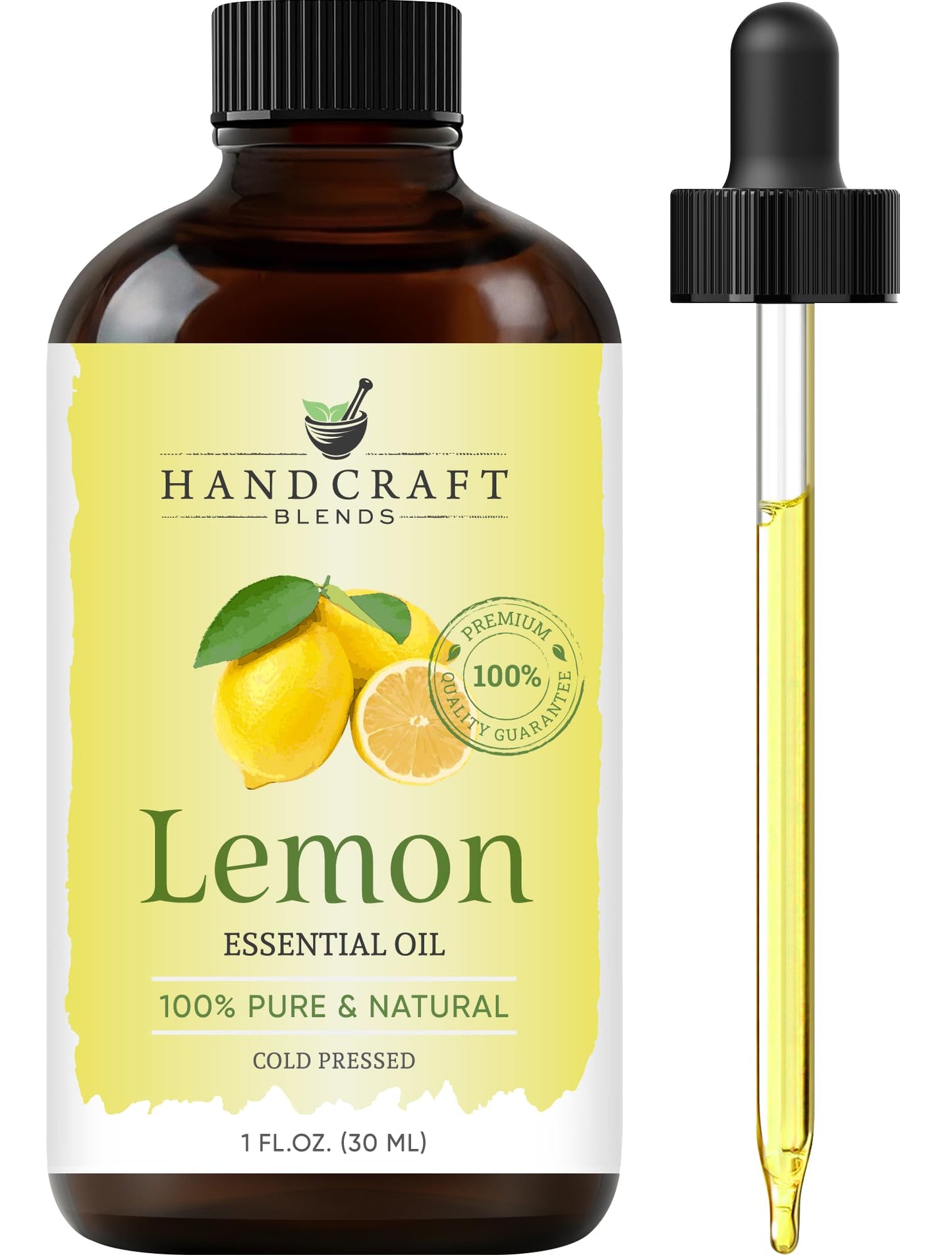 Handcraft Blends Lemon Essential Oil – 1 Fl Oz – 100% Pure & Natural
