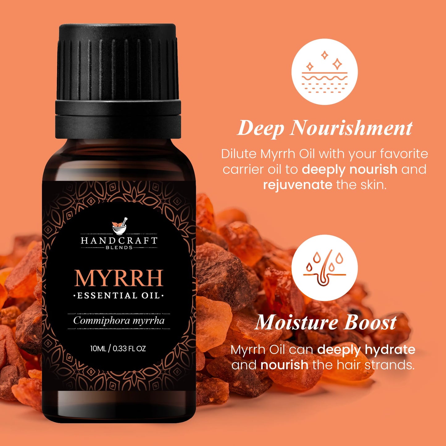 Handcraft Blends Myrrh Essential Oil – 0.33 Fl Oz, 100% Pure & Natural, Premium Grade
