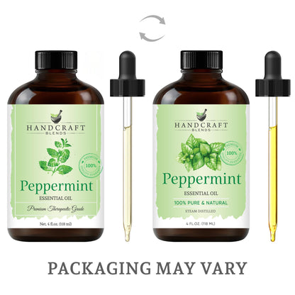 Handcraft Blends Peppermint Essential Oil – 4 oz | 100% Pure & Natural Premium Grade