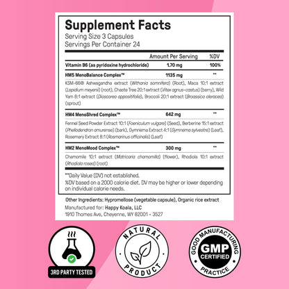 Happy Mammoth Hormone Harmony — Natural Hormonal Support for Women, 72 Capsules