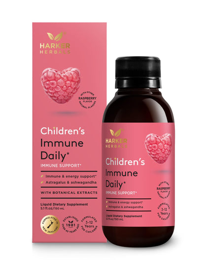 Harker Herbals Children's Immune Daily Syrup - Plant-Based Immune Support for Kids (5.1 fl oz)