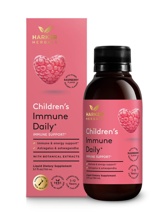 Harker Herbals Children's Immune Daily Syrup - Plant-Based Immune Support for Kids (5.1 fl oz)