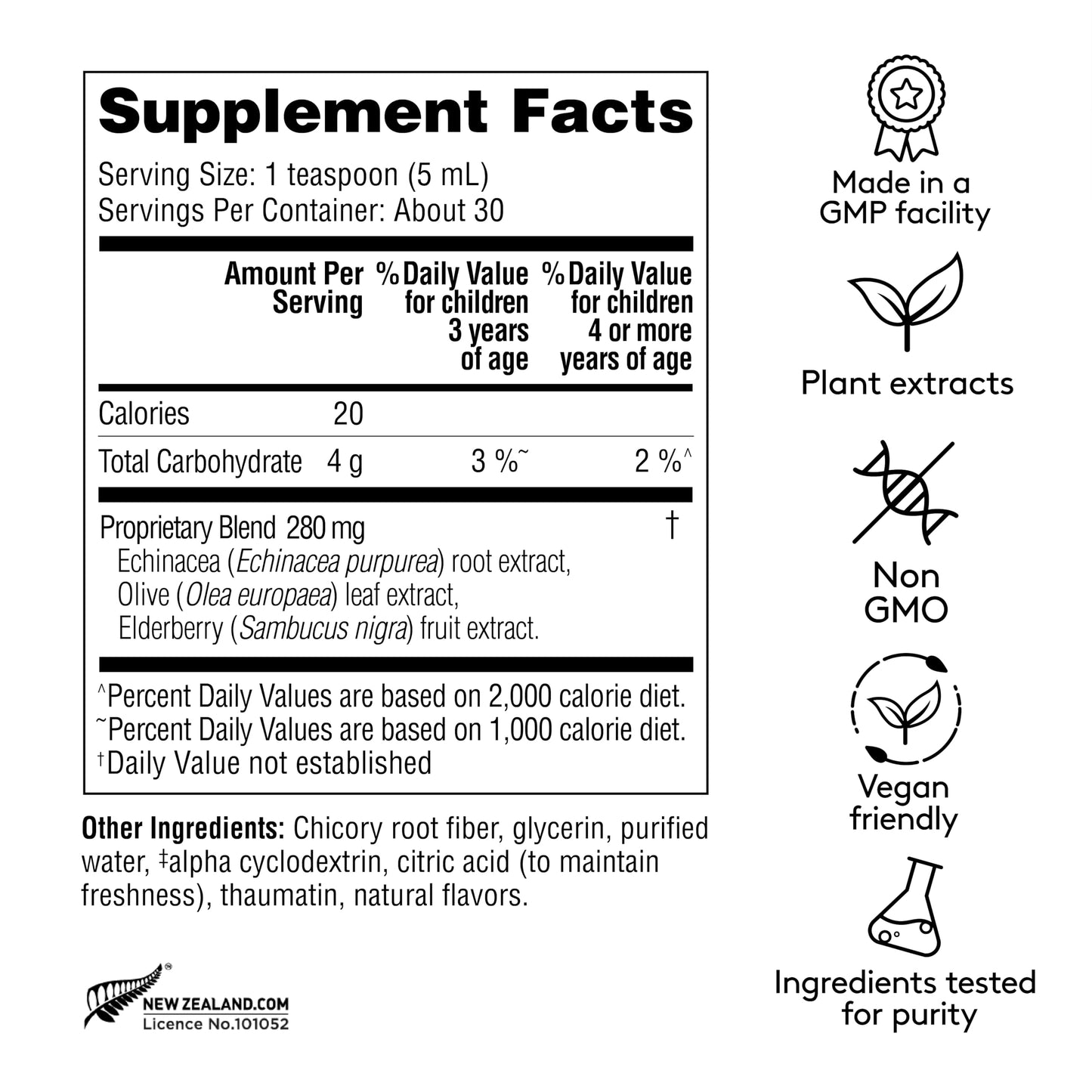 Harker Herbals Children's Immune & Wellbeing Herbal Syrup | Daily Immunity with Elderberry, Echinacea & Olive Leaf (5.1 fl oz)