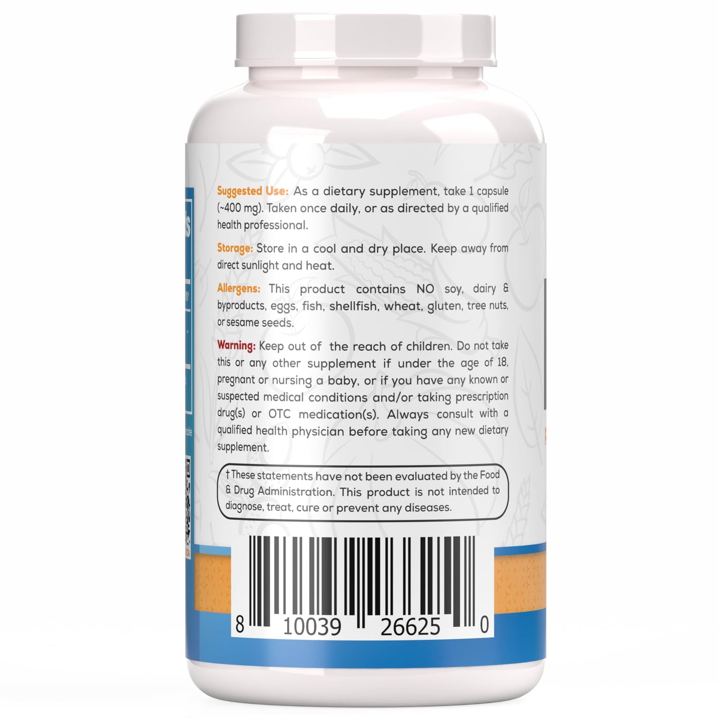 HARVEST NATURALS Palmitoylethanolamide (PEA) Capsules 400mg | 180 Count | Inflammation & Discomfort Support | Lab Tested Ingredients