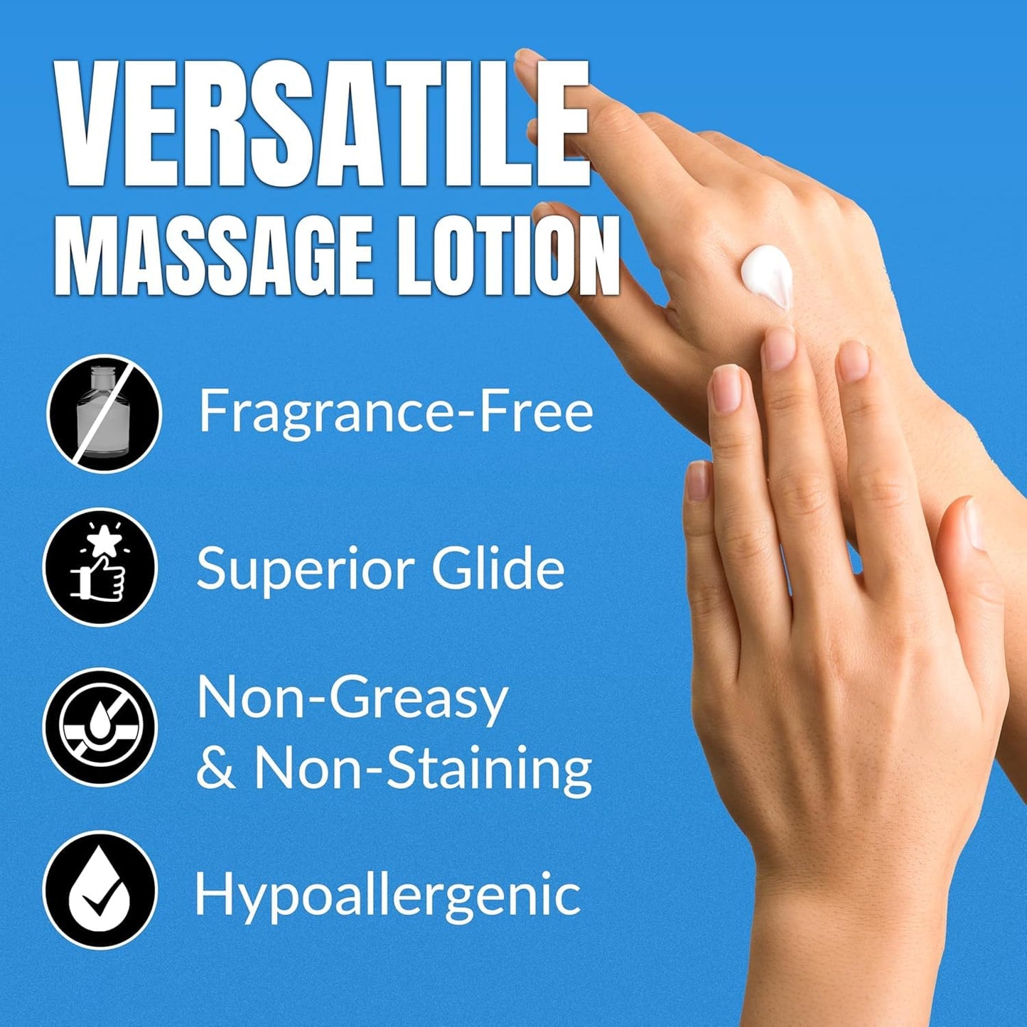 8oz Therapeutic Massage Lotion – Unscented, Non-Greasy | HawkGrips (Pack of 6)